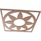 Ekena Millwork Blume Wood Fretwork Pierced Ceiling Medallion, Wood (Paint Grade), 18"OD x 6 1/4"ID x 3/8"T CMWP18X18X0375BLMF - alternate 2